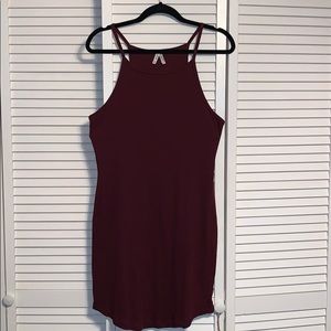Mudd Burgundy Mock Halter Dress